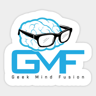 Geek Mind Fusion Logo - Vertical (Light Colors) Sticker